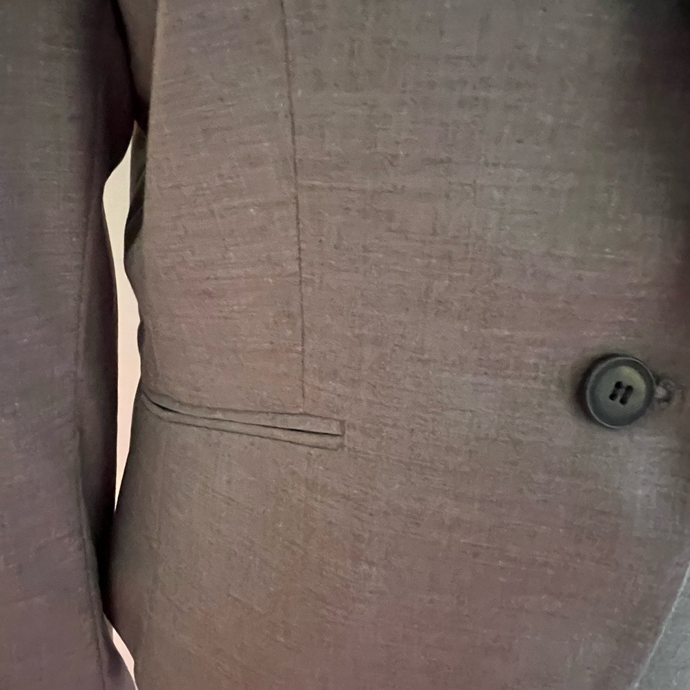 Vintage H & M Gray Women's Blazer - polka dot interior lining - Picture 5 of 9